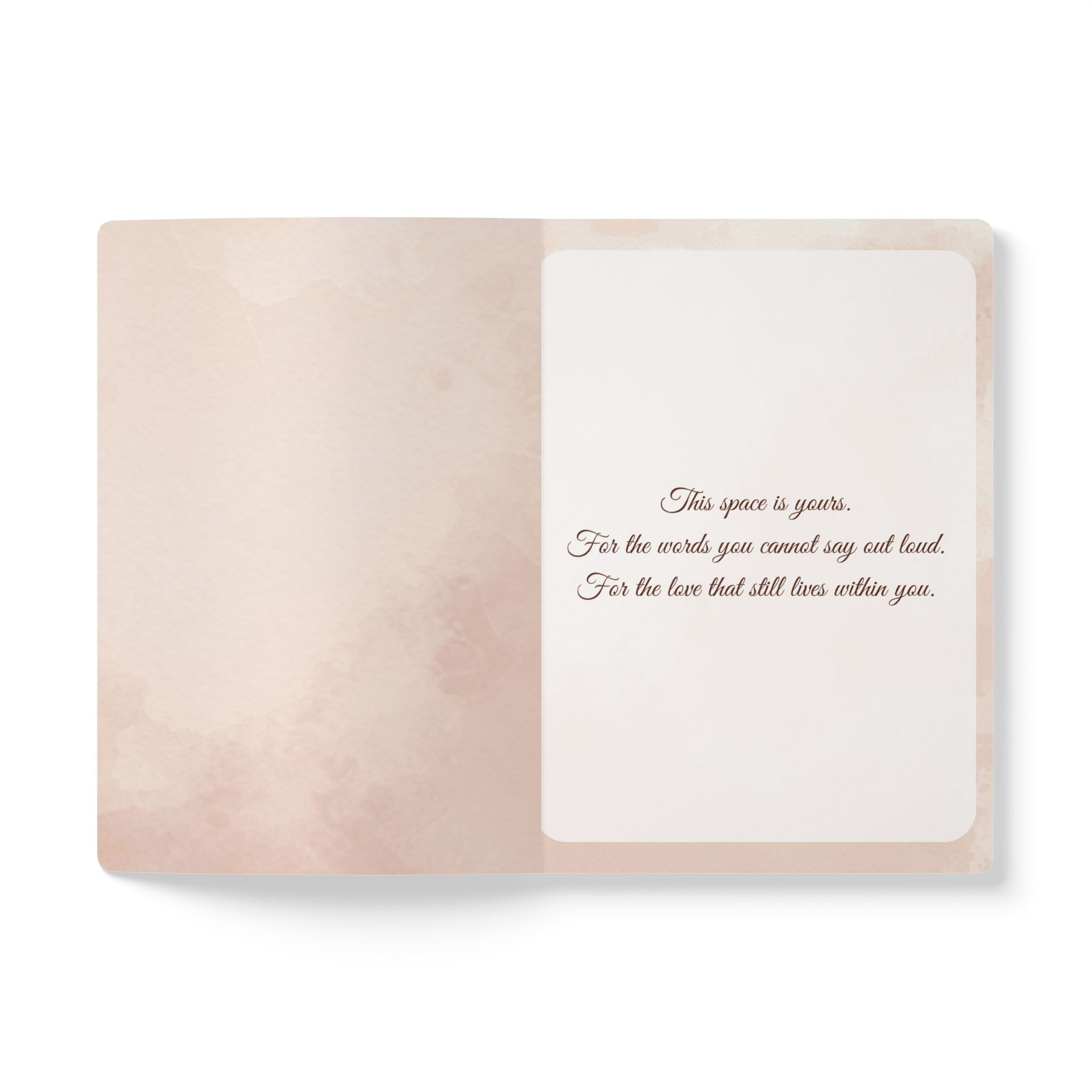 When Love Meets Grief Journal — Softcover Grief Companion Notebook — Light Orange