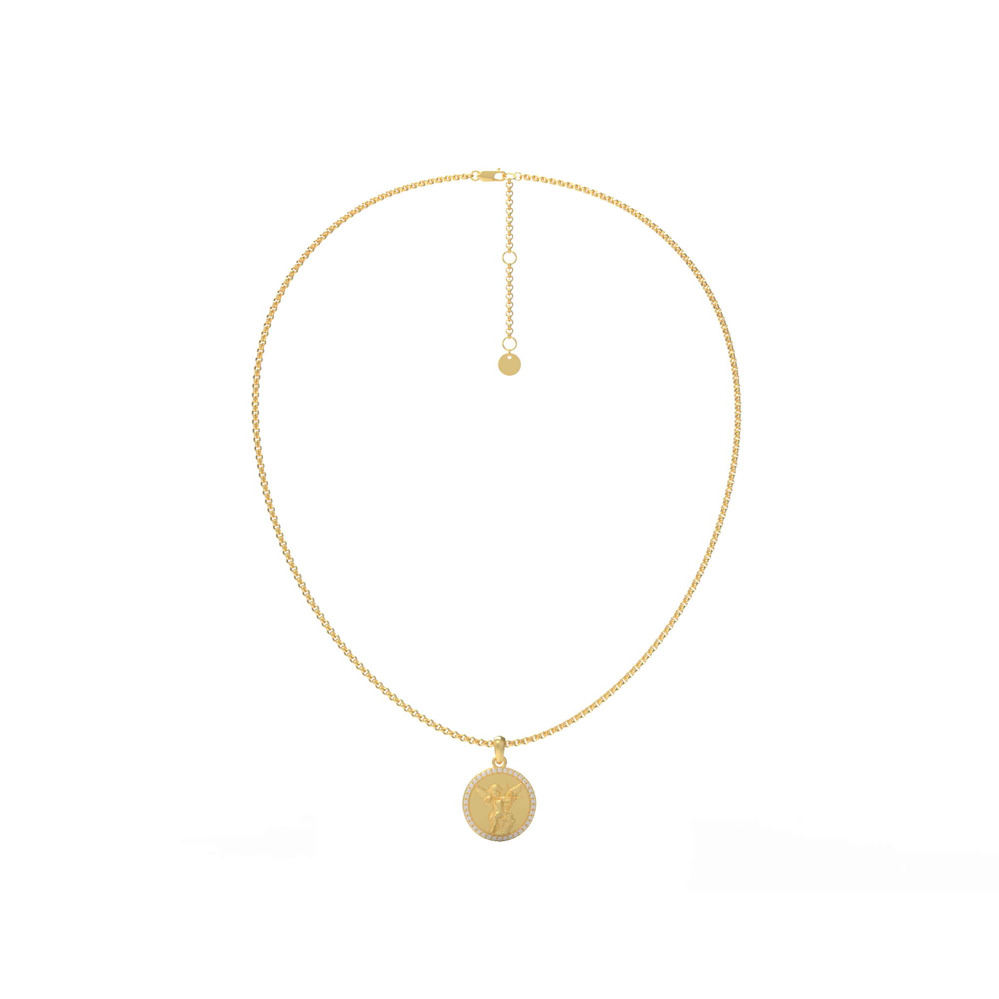 Heirloom Relief Halo Necklace