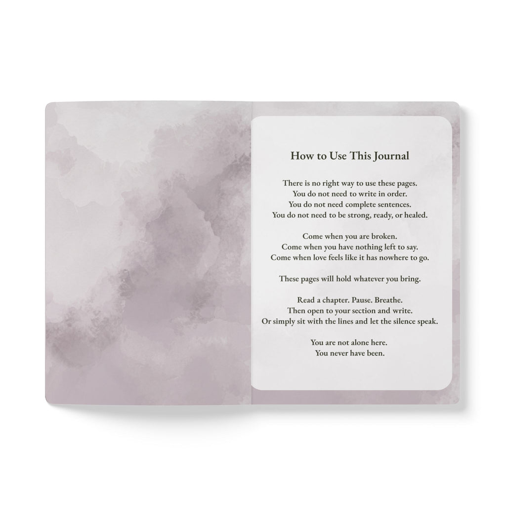 When Love Meets Grief Journal — Softcover Grief Companion Notebook — Light Gray