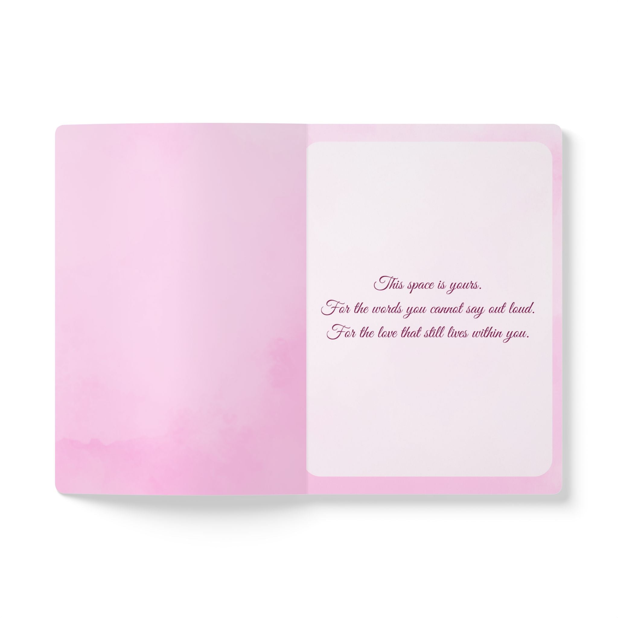 When Love Meets Grief Journal — Softcover Grief Companion Notebook — Magenta