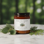 Into the Quiet Premium Handcrafted Soy Candle Travel Size | Eucalyptus, Balsam, Fir & Cedarwood | 4 oz