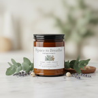 Space to Breathe Premium Handcrafted Soy Candle Travel Size | Eucalyptus, Lavender & Earthy Woods | 4 oz