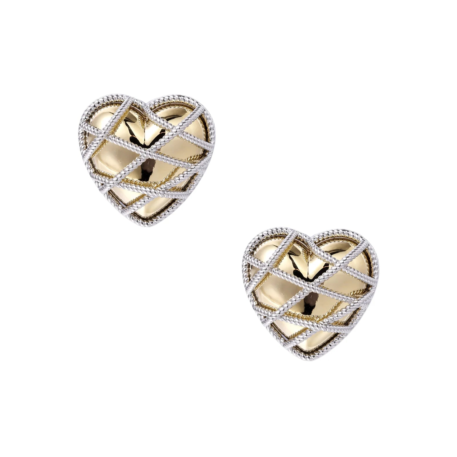 Woven Love Heart Stud by Jasmine's Light Collection