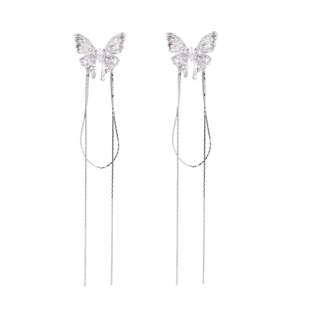 Crystal Butterfly Cascade Earrings by Jasmine's Light Collection