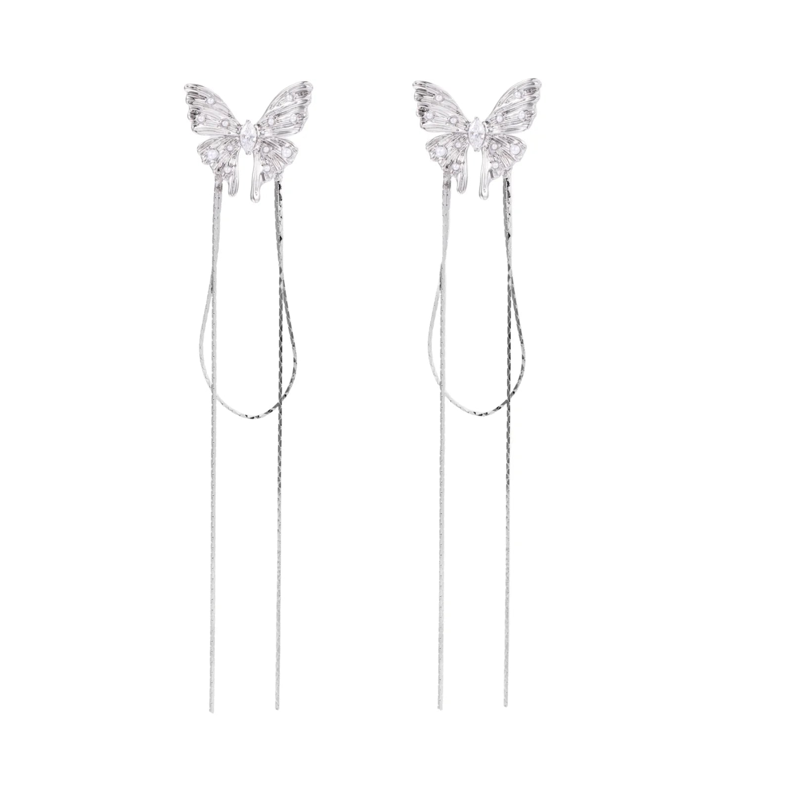 Crystal Butterfly Cascade Earrings by Jasmine's Light Collection