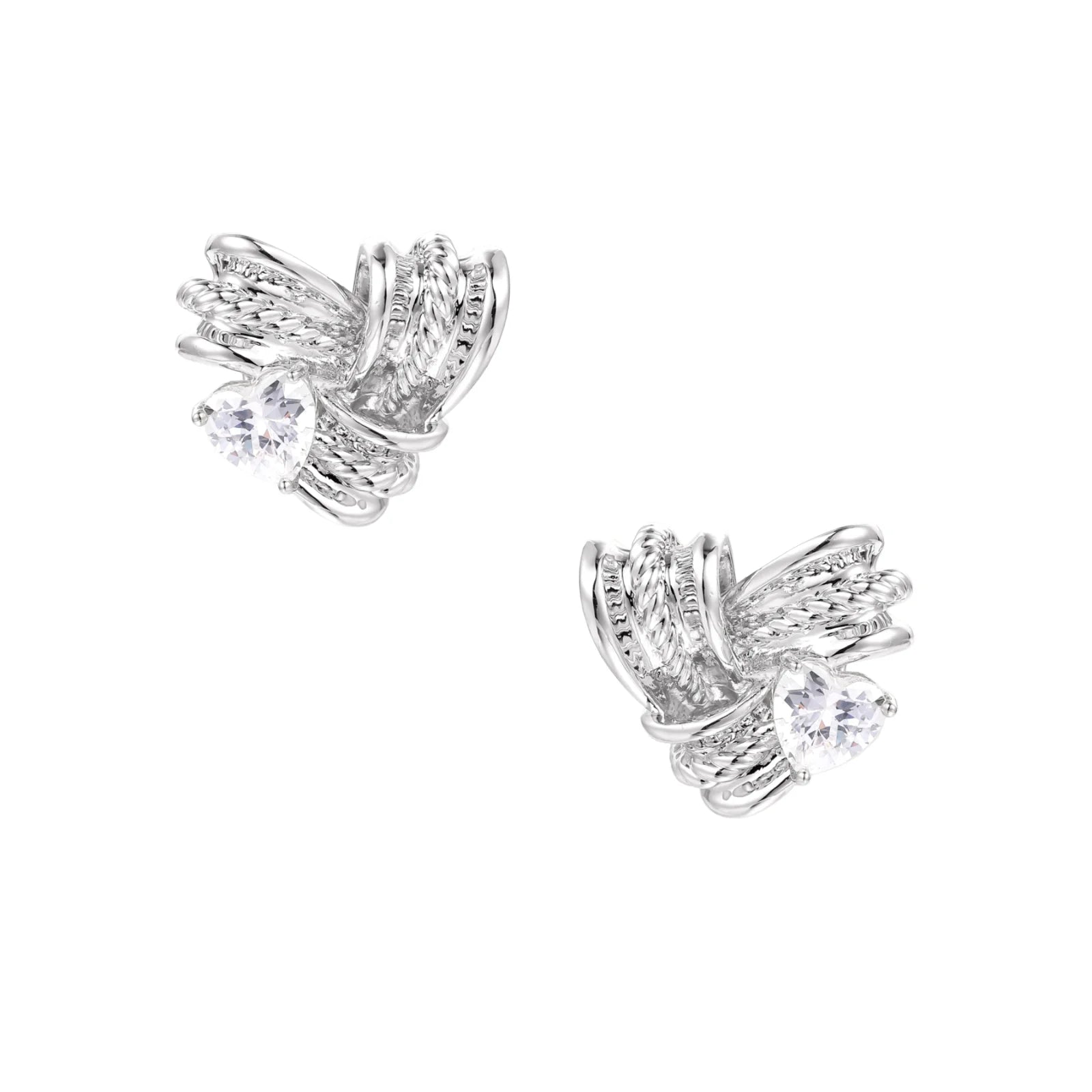 Intertwined Heart Studs by Jasmine's Light Collection