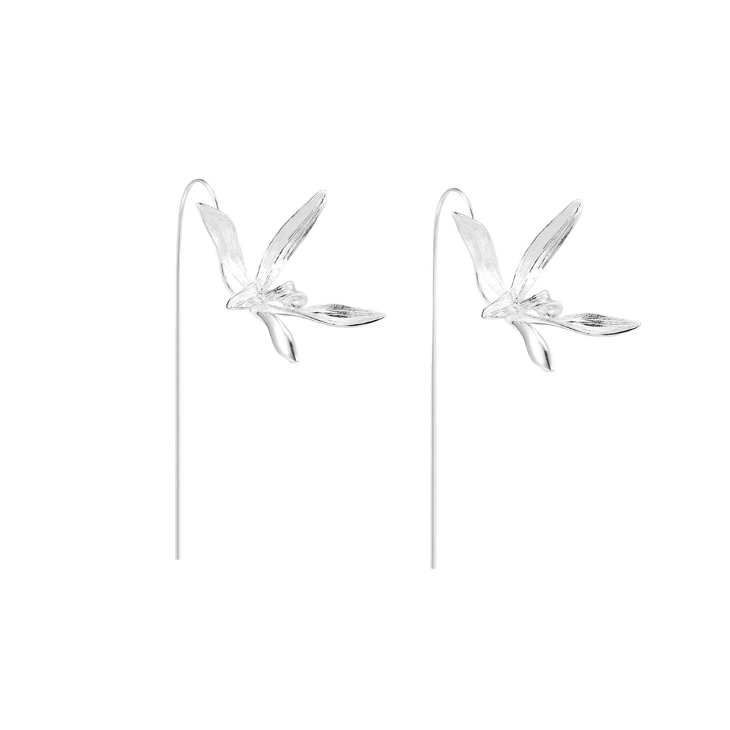 Silver Jasmine Whisper Earrings by Jasmine's Light Collection