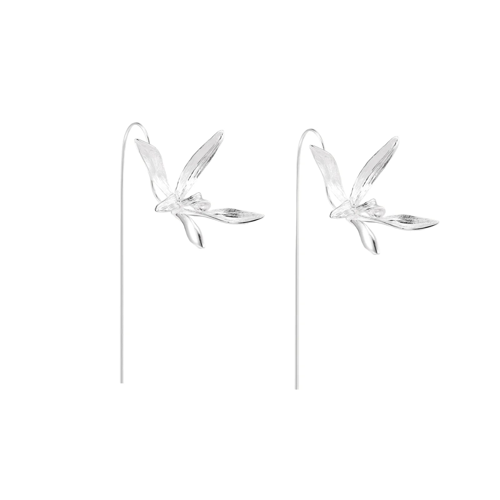 Silver Jasmine Whisper Earrings by Jasmine's Light Collection