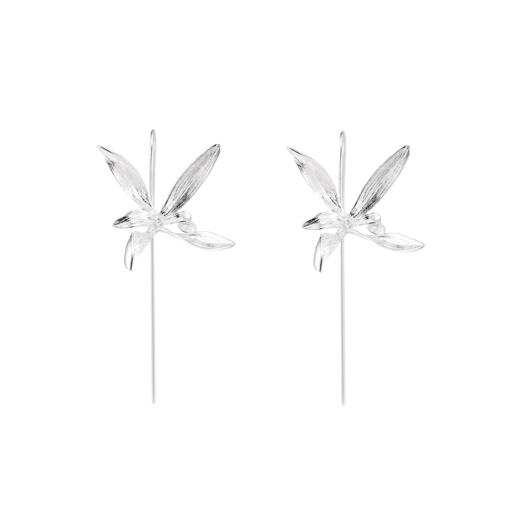 Silver Jasmine Whisper Earrings by Jasmine's Light Collection