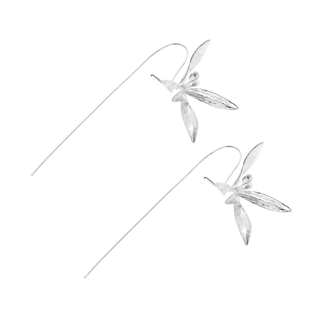 Silver Jasmine Whisper Earrings by Jasmine's Light Collection