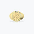 Jasmine Flower Coin Ring