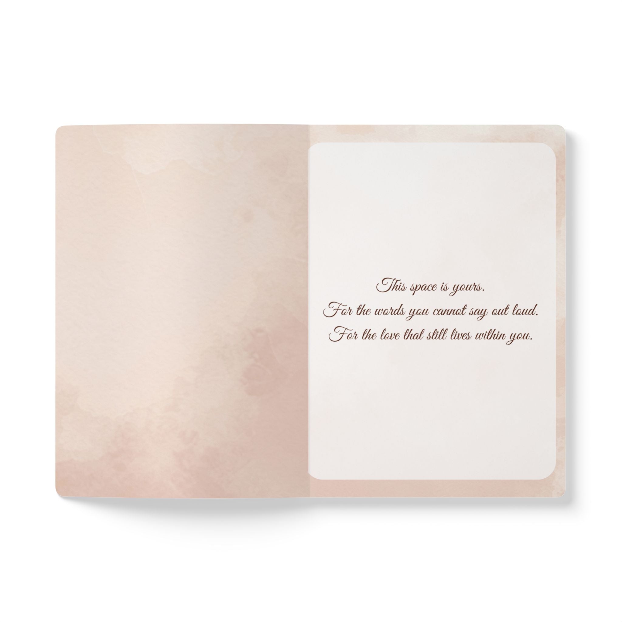 When Love Meets Grief Journal — Softcover Grief Companion Notebook — Light Orange