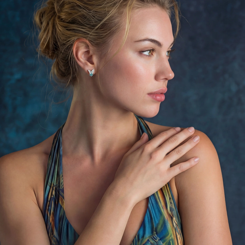 Wings of Renewal Butterfly Studs by Jasmine's Light Collection