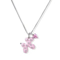 Forever by My Side Necklace | Dog & Heart Pendant Necklace | White Gold Plated Eco-Brass & Zirconia