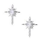 Radiant Celestial Cross Studs by Jasmine's Light Collection