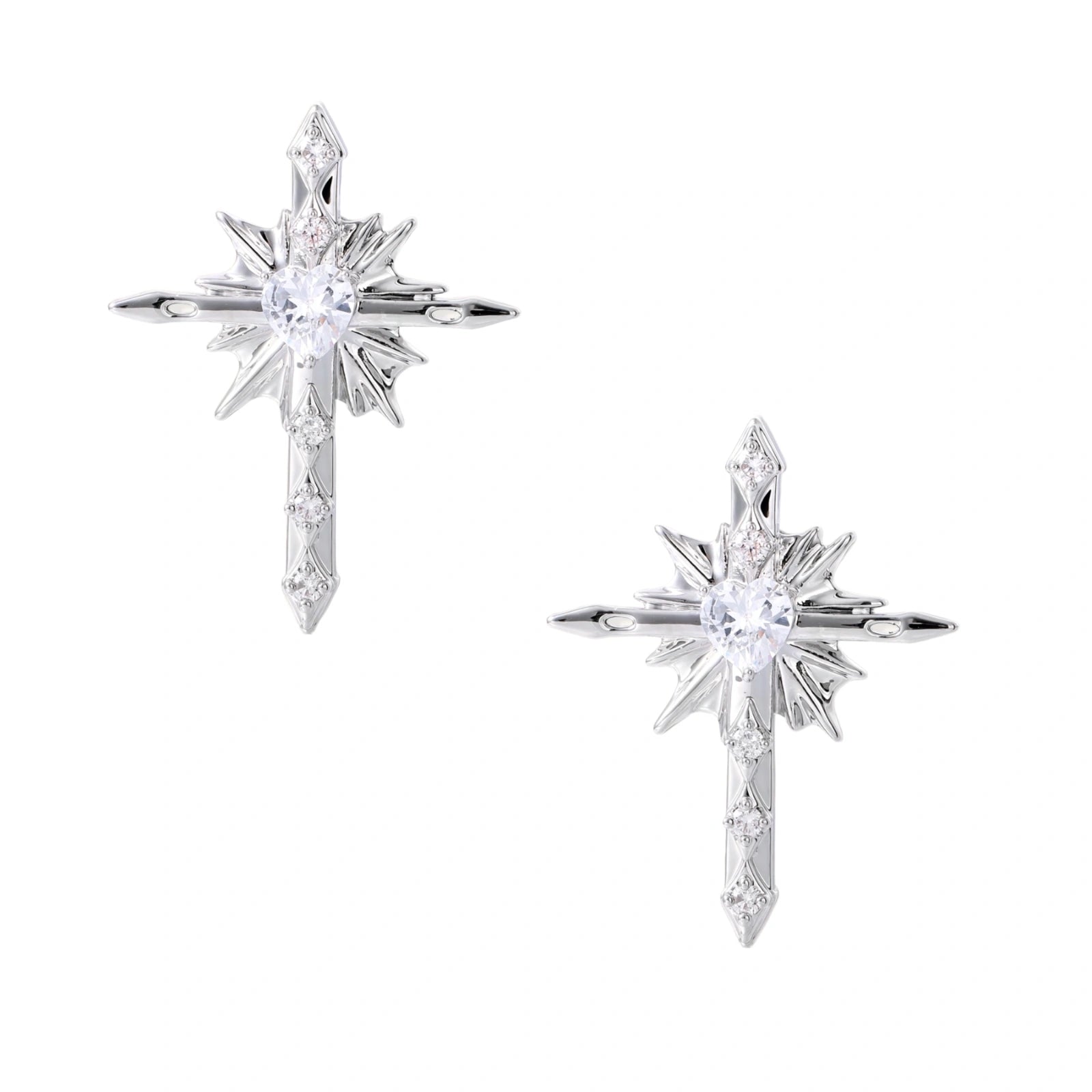 Radiant Celestial Cross Studs by Jasmine's Light Collection