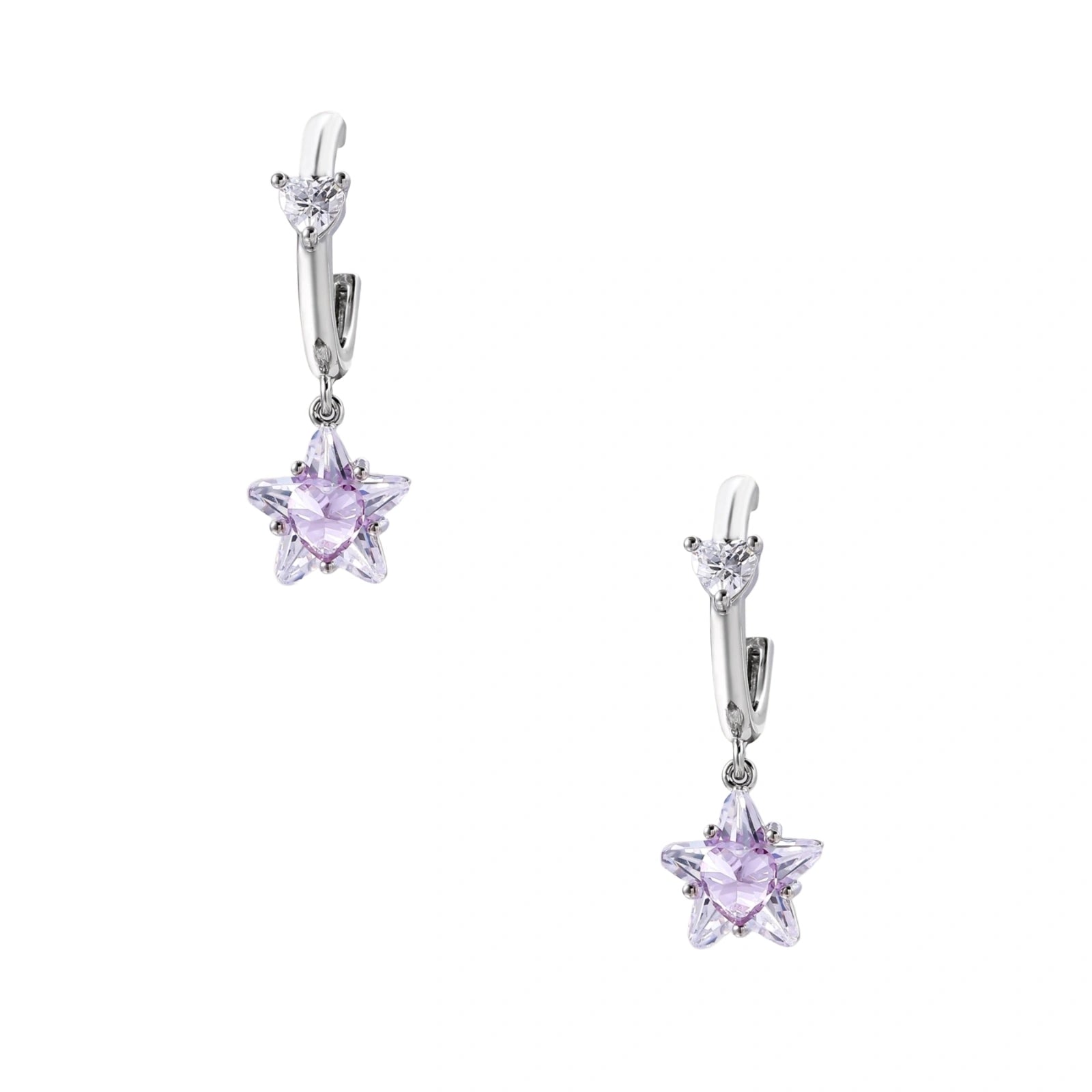 Starlight Heart Remembrance Hoops by Jasmine's Light Collection