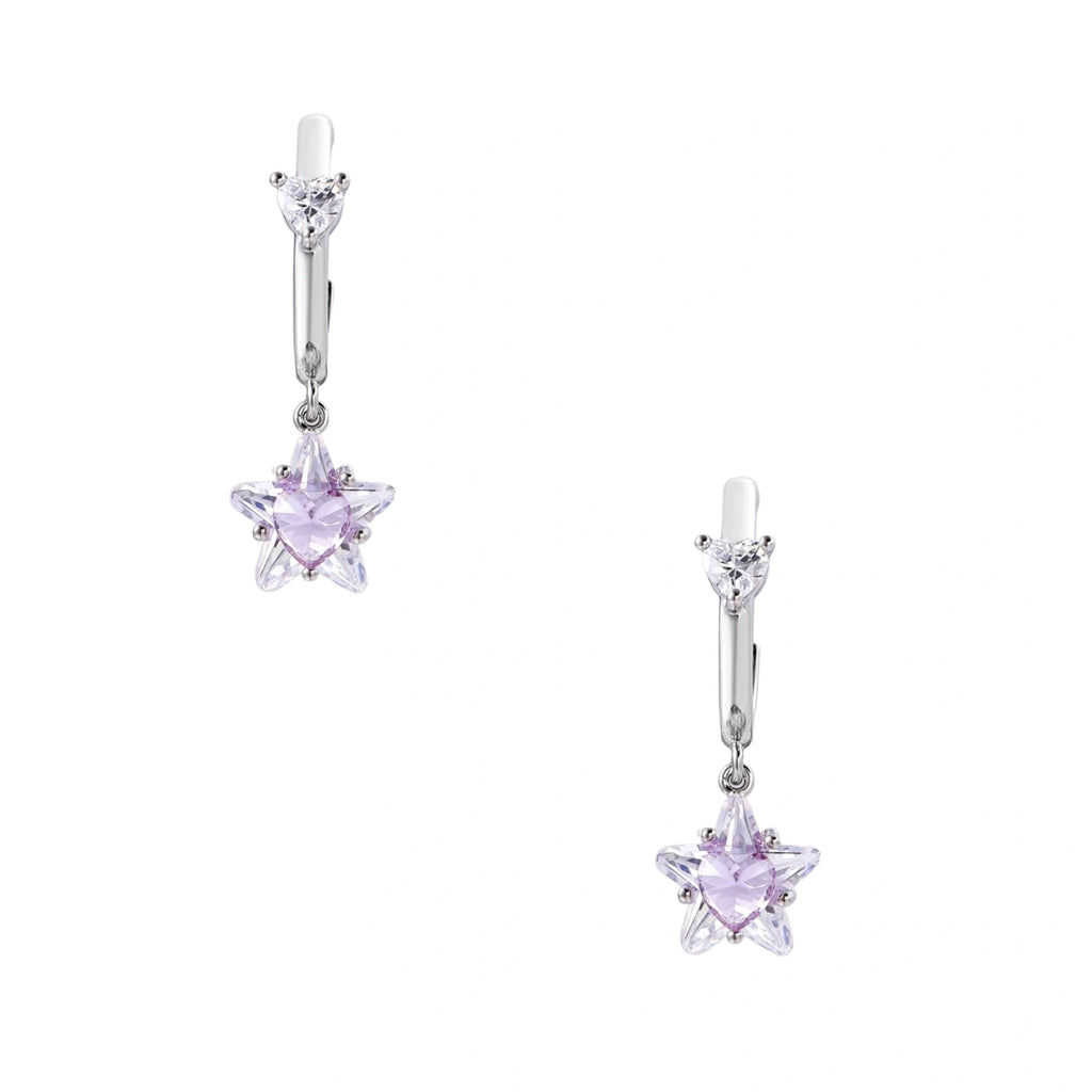 Starlight Heart Remembrance Hoops by Jasmine's Light Collection