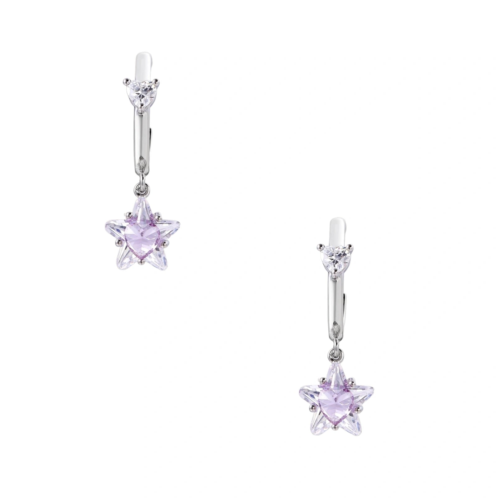 Starlight Heart Remembrance Hoops by Jasmine's Light Collection