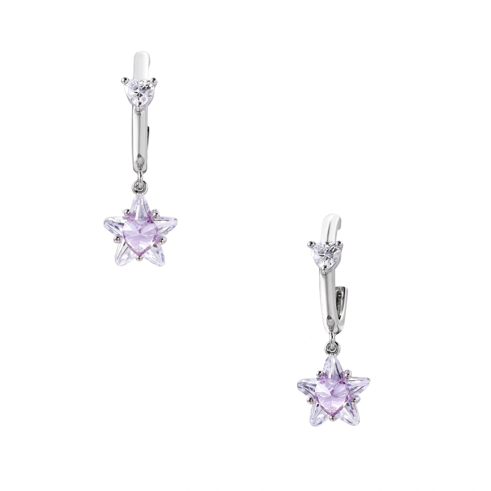 Starlight Heart Remembrance Hoops by Jasmine's Light Collection