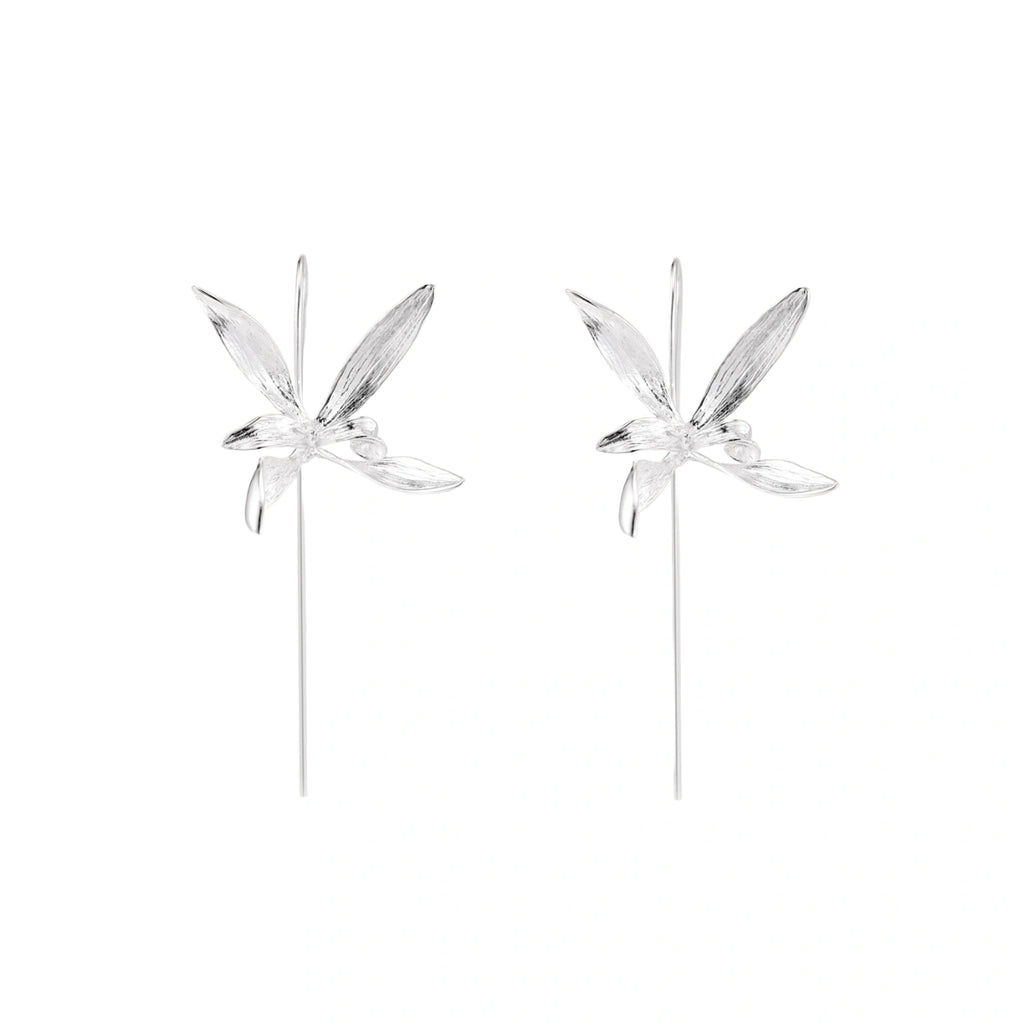 Silver Jasmine Whisper Earrings by Jasmine's Light Collection