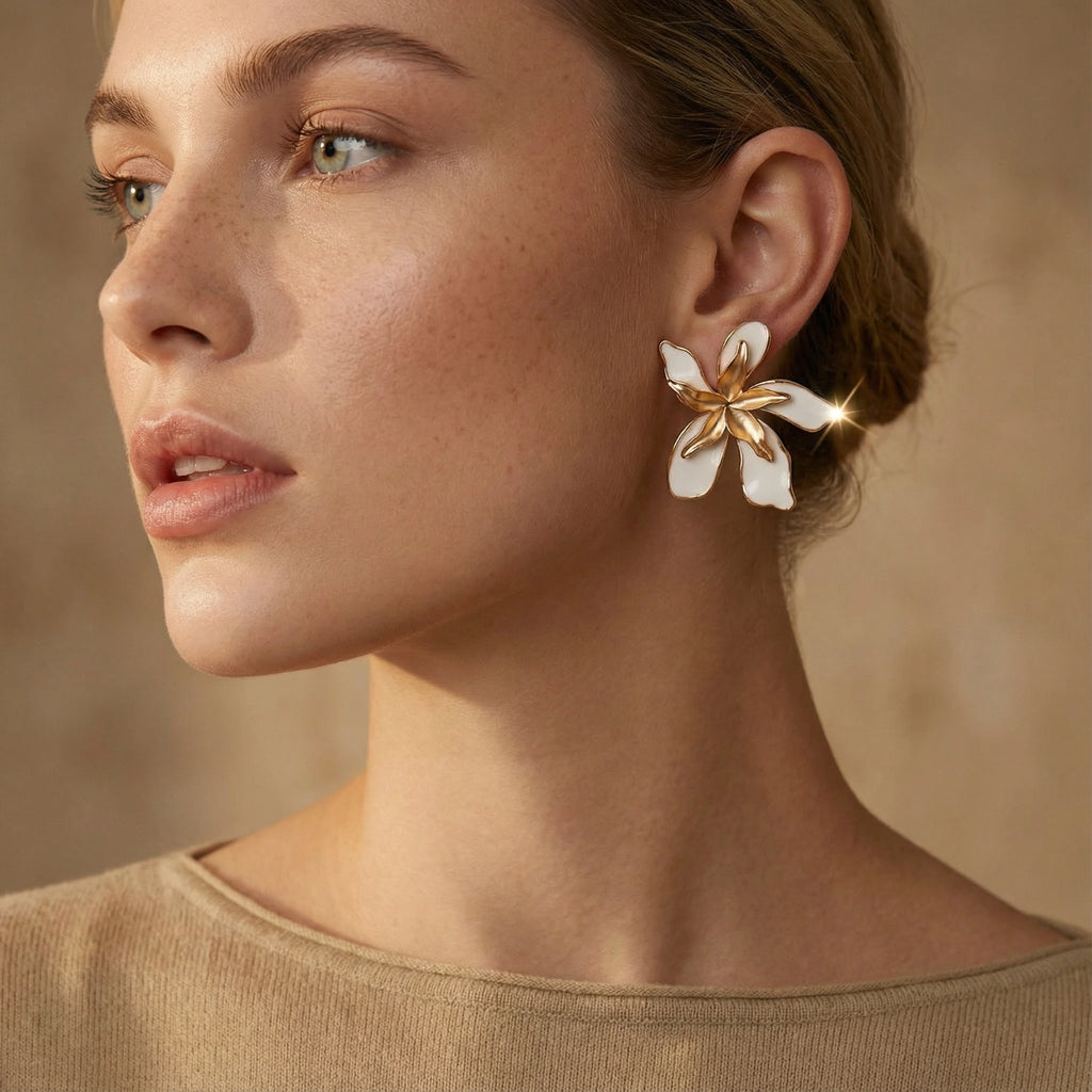 Jasmine Bloom Statement Earrings by Jasmine's Light Collection