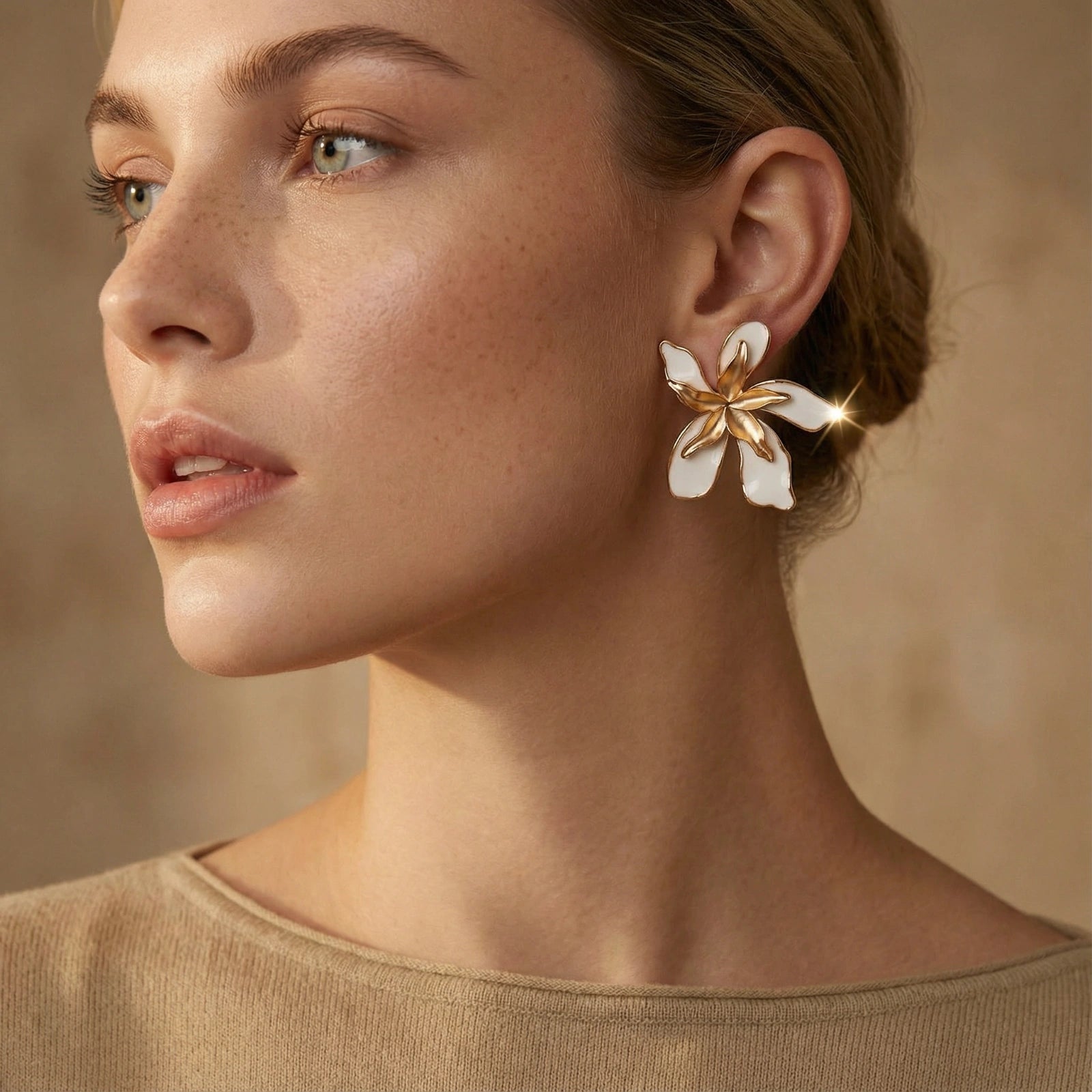 Jasmine Bloom Statement Earrings by Jasmine's Light Collection