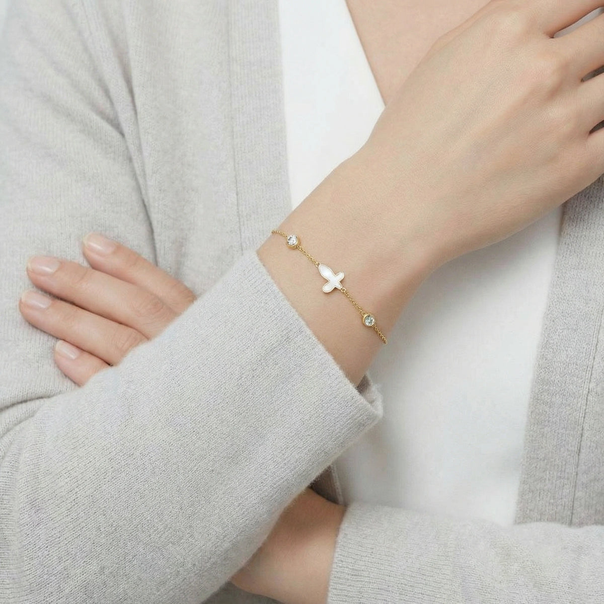 Held by Faith Cross Bracelet