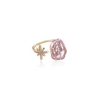 Guided by Light Ring | Baroque Pearl & North Star Ring | 14K Gold Plated Eco-Brass