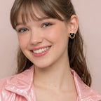 Guardian Angel Heart Studs by Jasmine's Light Collection