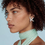 Silver Jasmine Whisper Earrings by Jasmine's Light Collection