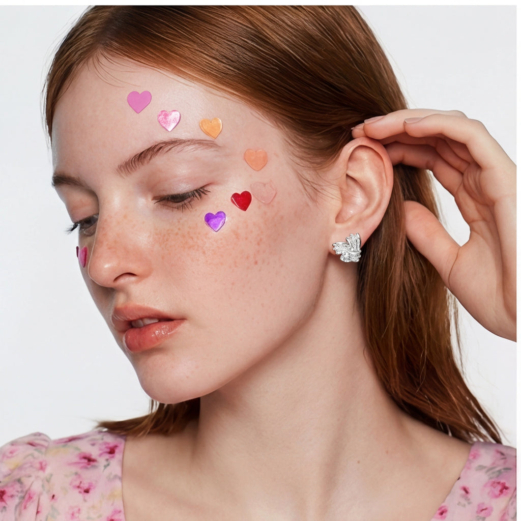 Intertwined Heart Studs by Jasmine's Light Collection
