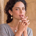 Guided by Light Ring | Baroque Pearl & North Star Ring | 14K Gold Plated Eco-Brass