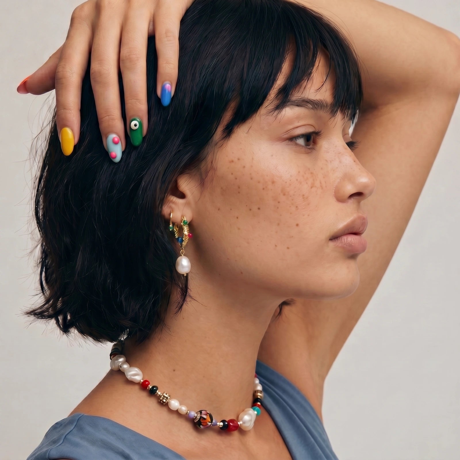 Every Color of Hope Earrings | Freshwater Pearl Drop Earrings | 18K Gold Plated Eco-Brass