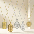 Personalized Keepsake with Custom Engraving Heirloom Relief Halo Necklace