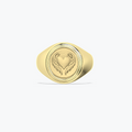 Heart with wings Coin Ring