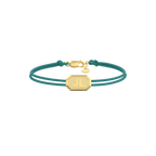Emerald Facet Initial Bracelet