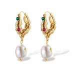 Every Color of Hope Earrings | Freshwater Pearl Drop Earrings | 18K Gold Plated Eco-Brass