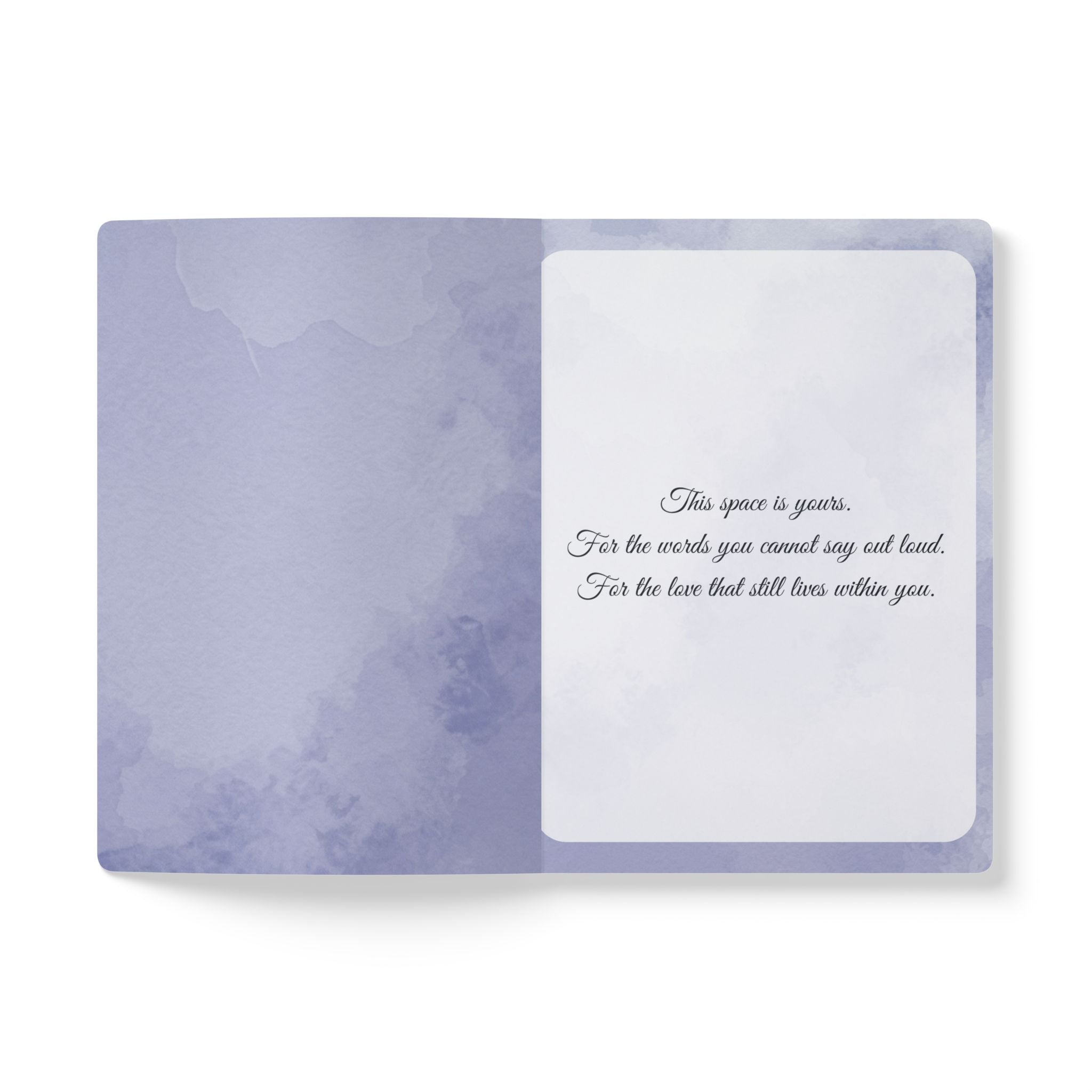 When Love Meets Grief Journal — Softcover Grief Companion Notebook — Gray Blue