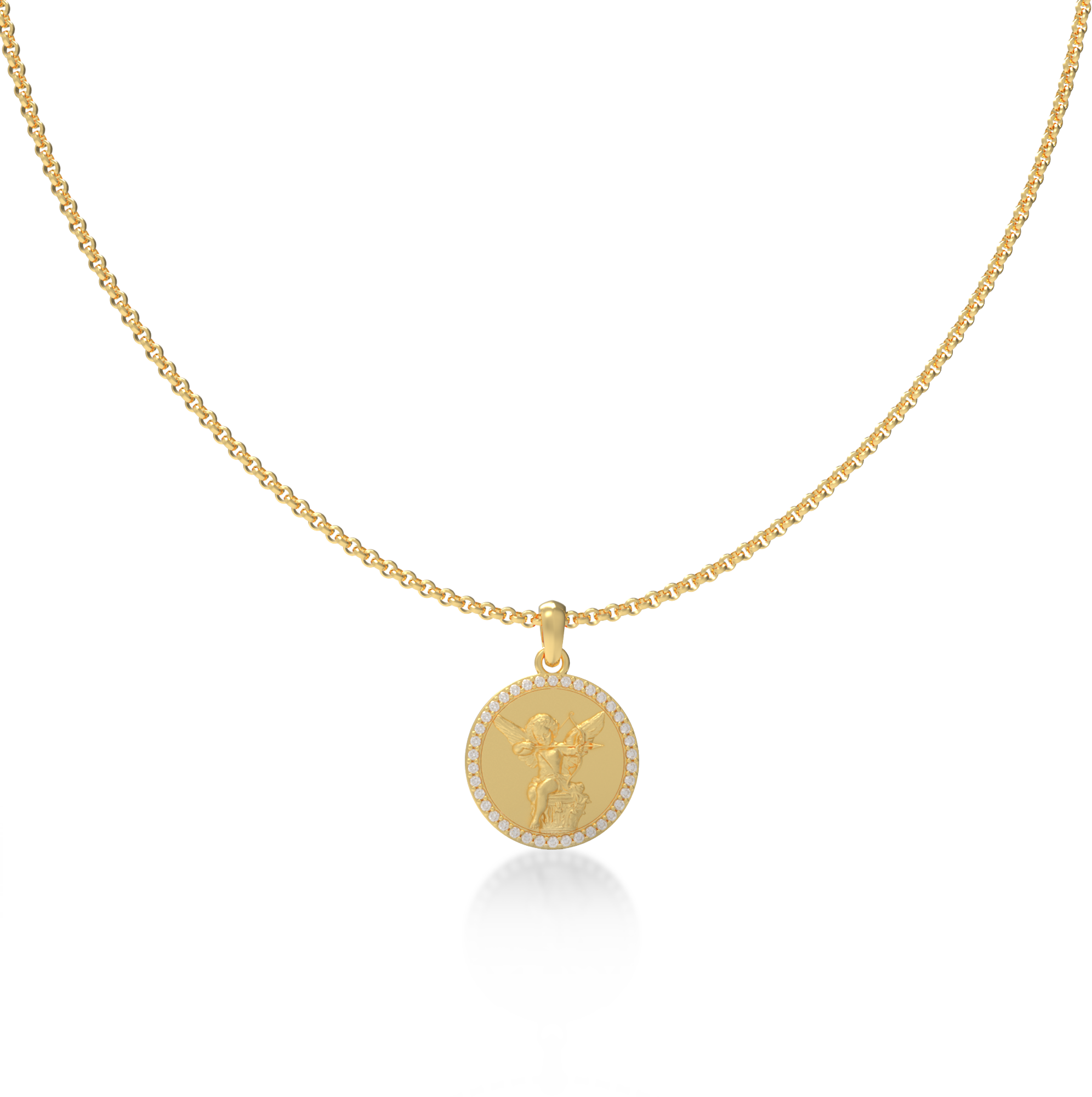 Heirloom Relief Halo Necklace