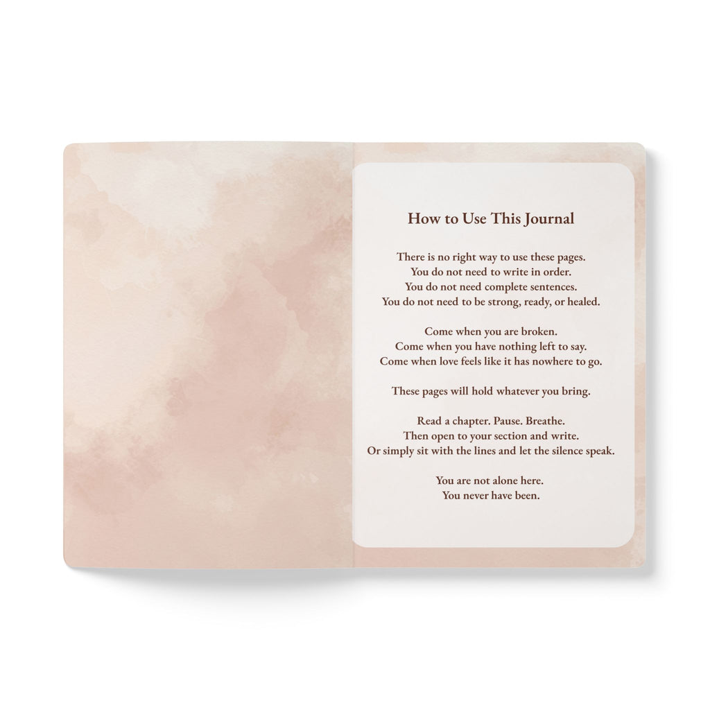 When Love Meets Grief Journal — Softcover Grief Companion Notebook — Light Orange
