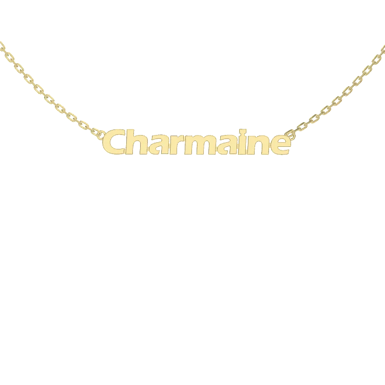 Personalized Name Necklace with Zircon Accents & Custom Greeting Card