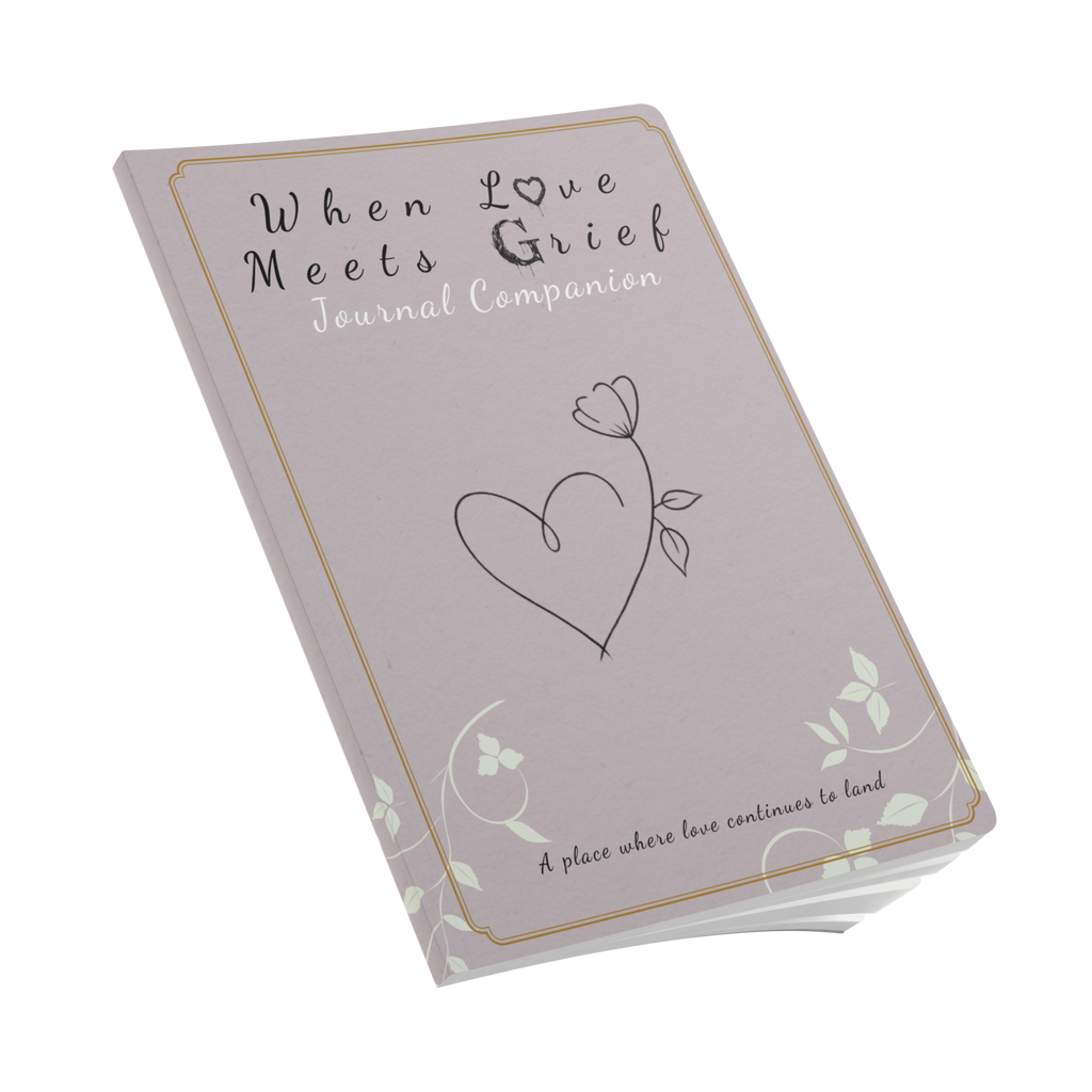 When Love Meets Grief Journal — Softcover Grief Companion Notebook — Light Gray