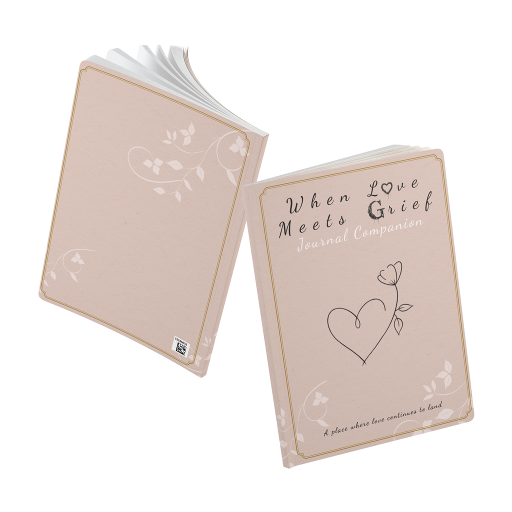When Love Meets Grief Journal — Softcover Grief Companion Notebook — Light Orange