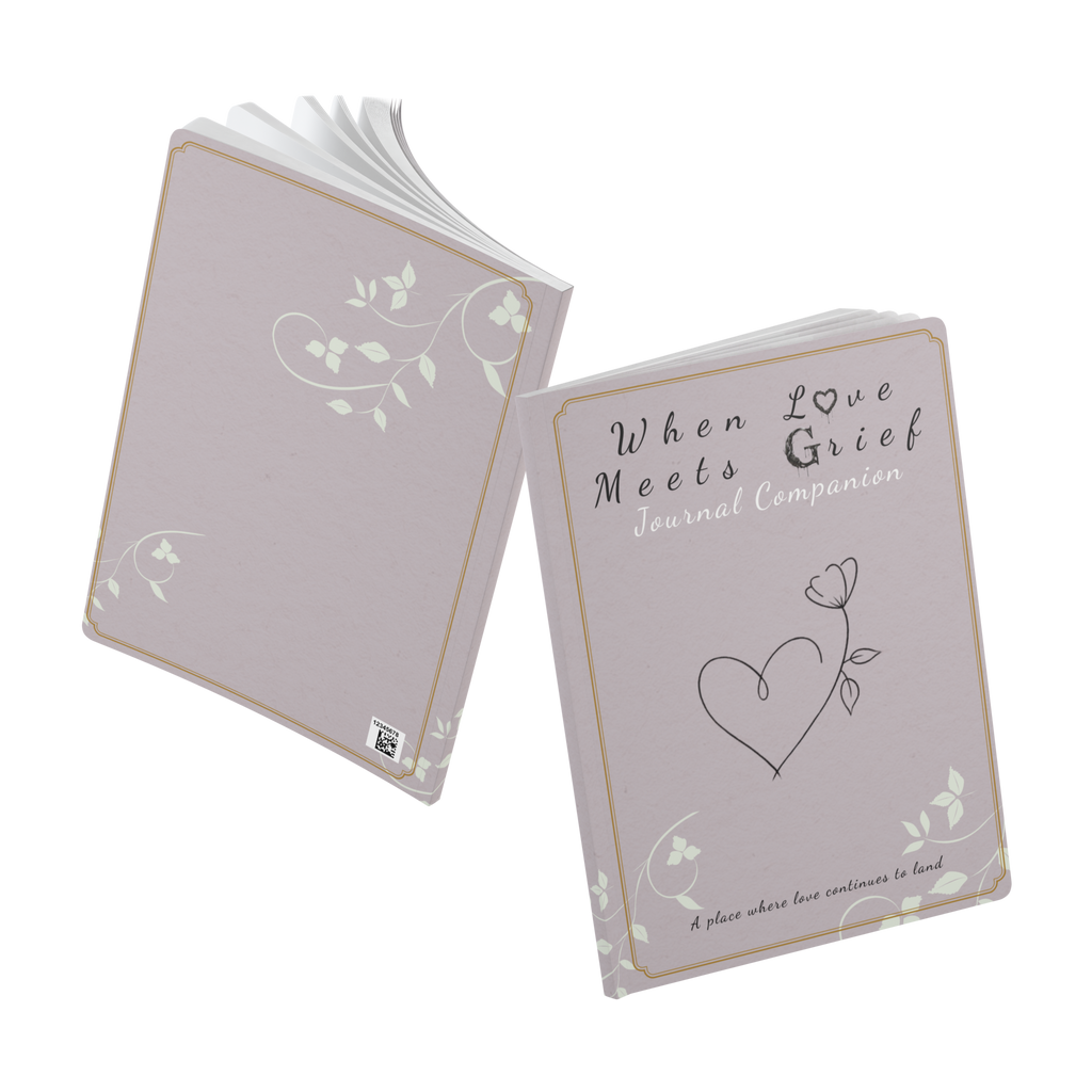 When Love Meets Grief Journal — Softcover Grief Companion Notebook — Light Gray