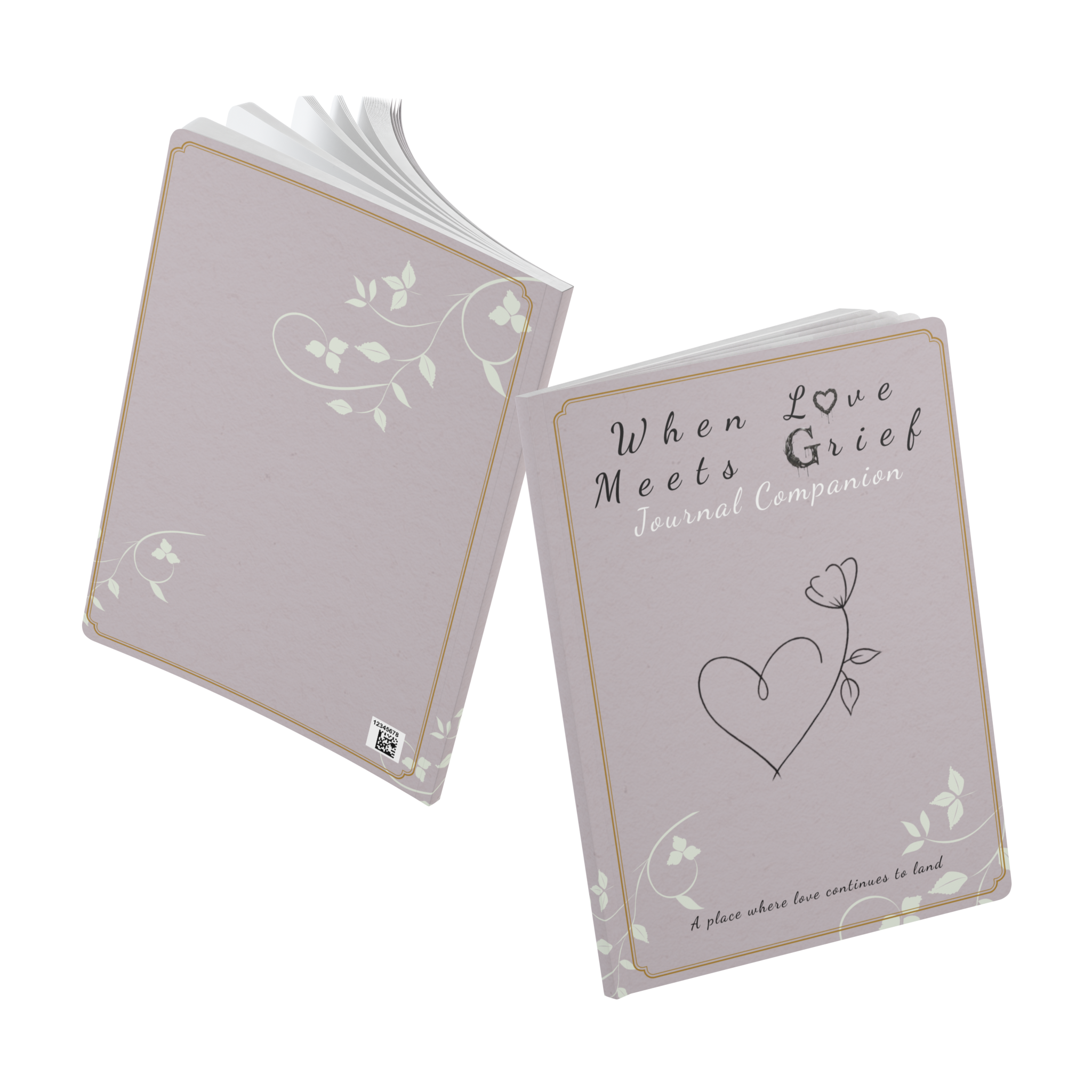 When Love Meets Grief Journal — Softcover Grief Companion Notebook — Light Gray