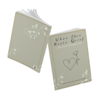 When Love Meets Grief Journal — Softcover Grief Companion Notebook — Gray Yellow Green