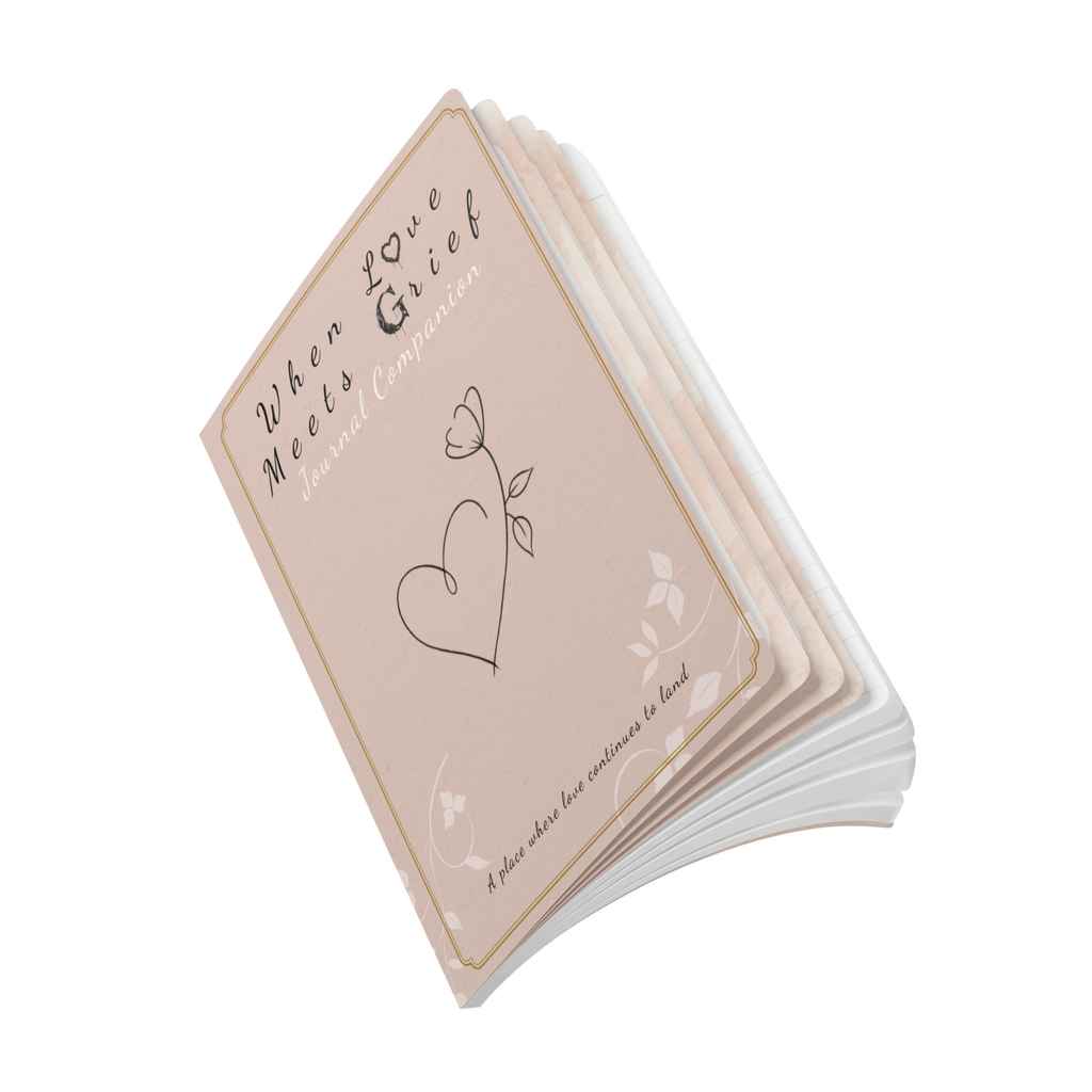 When Love Meets Grief Journal — Softcover Grief Companion Notebook — Light Orange
