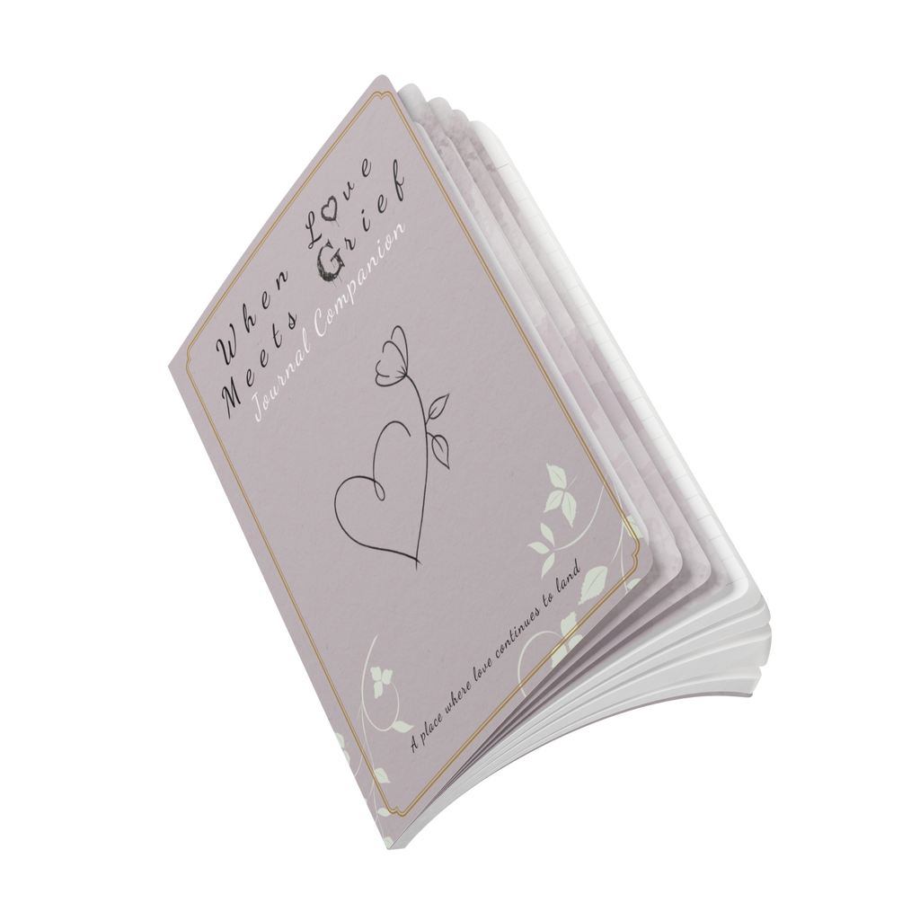 When Love Meets Grief Journal — Softcover Grief Companion Notebook — Light Gray