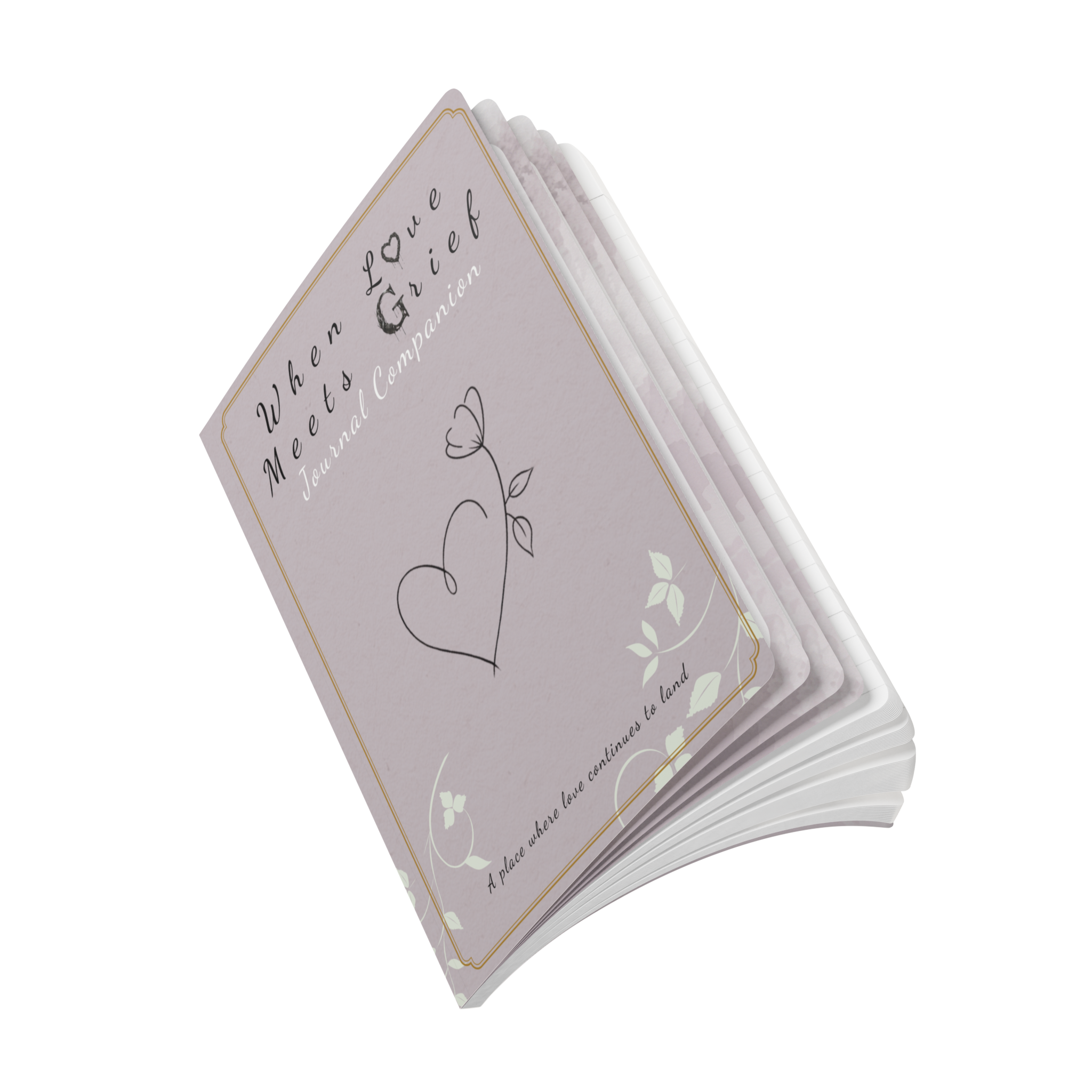 When Love Meets Grief Journal — Softcover Grief Companion Notebook — Light Gray